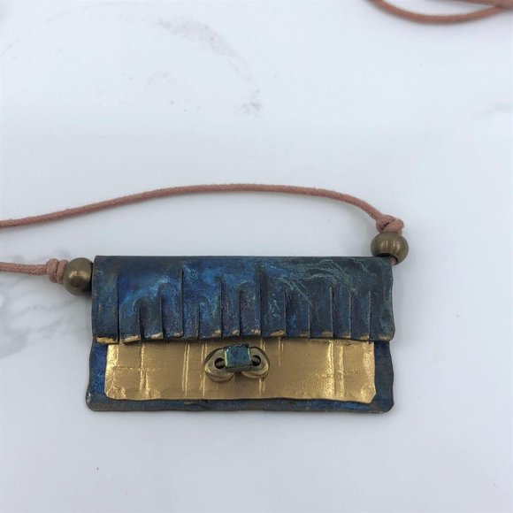 Artisan Hand Made Copper and Brass Necklace - Picture 13 of 13